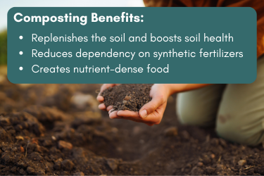 image of farmer using compost