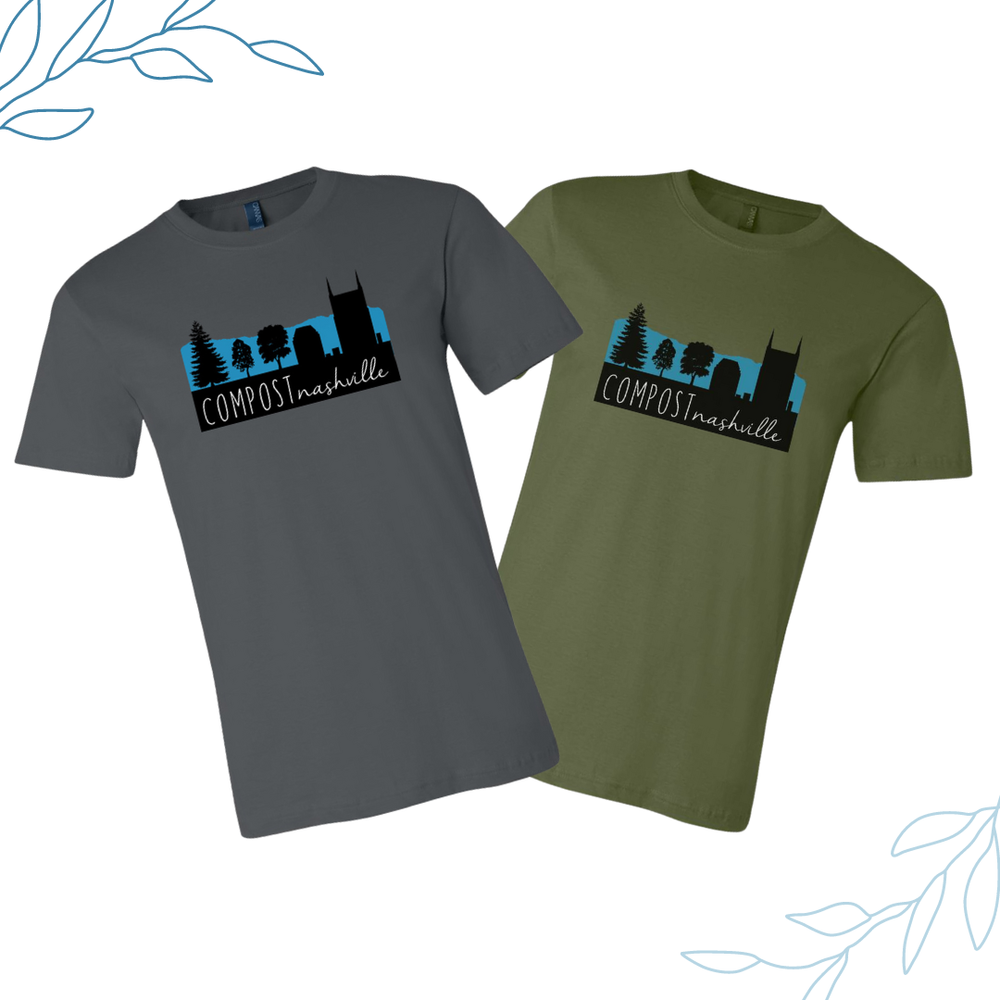 Compost Nashville T-shirts in charcoal and olive
