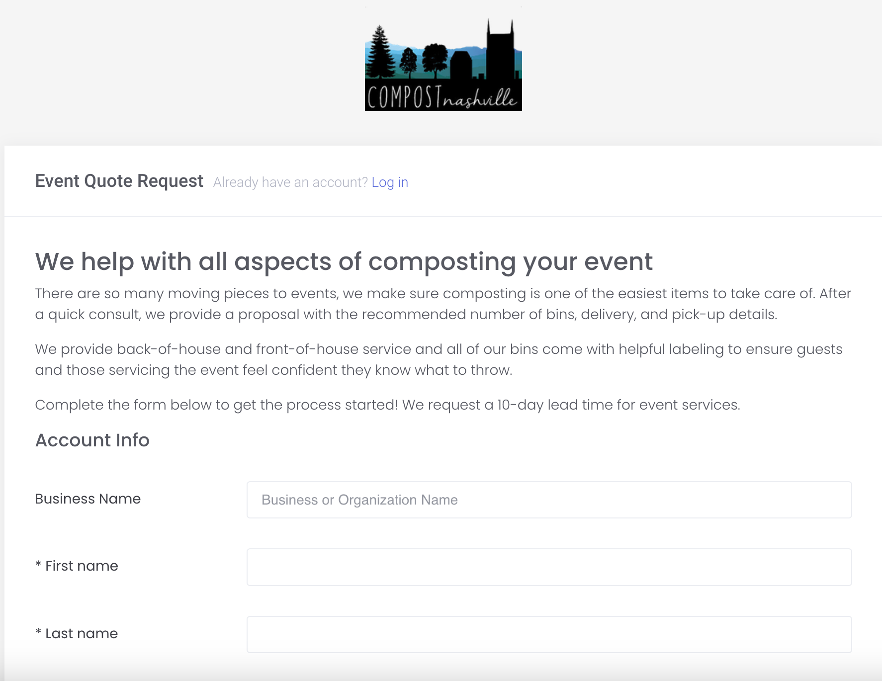 Discussing event composting needs